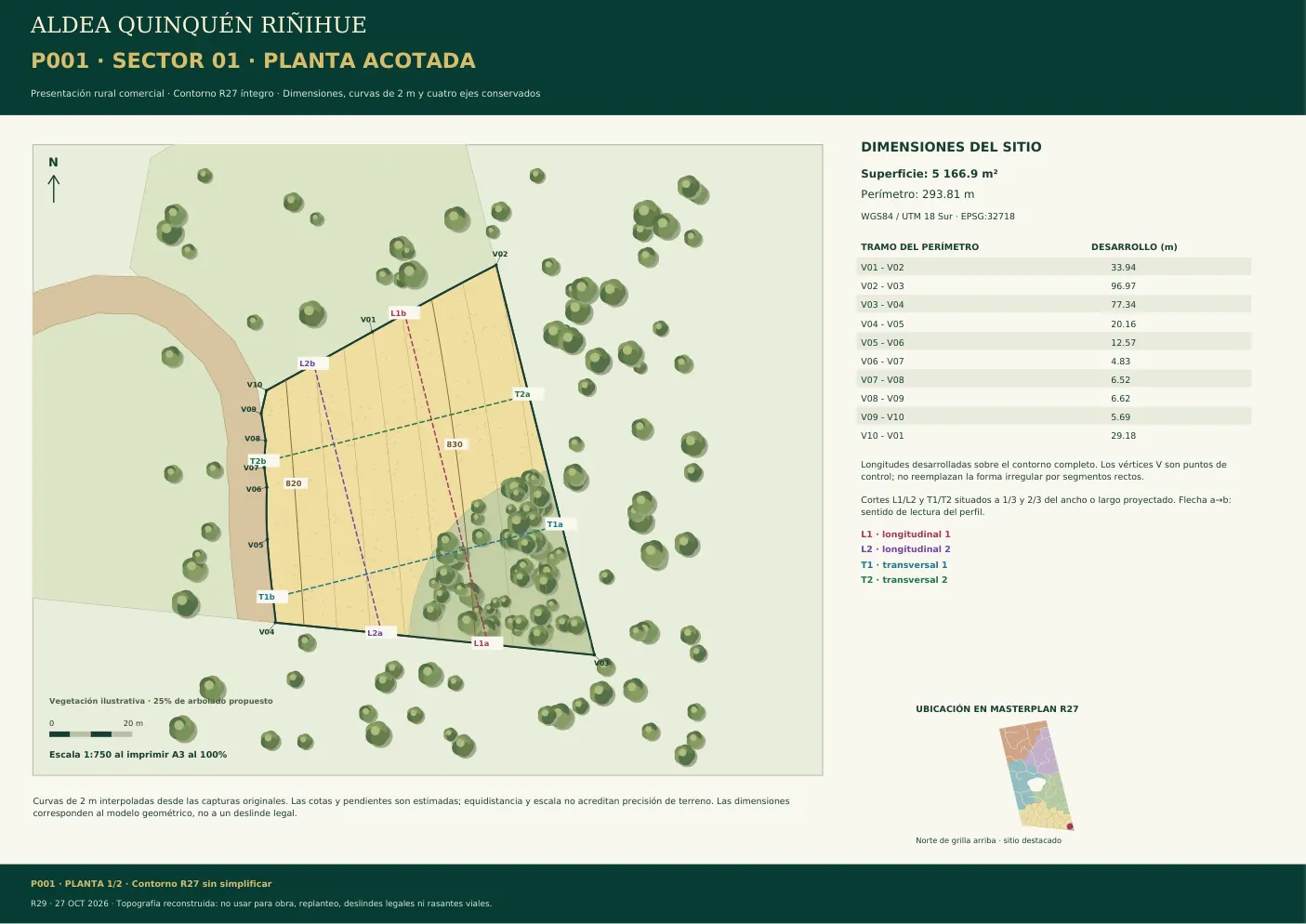 Plano de parcela seleccionada